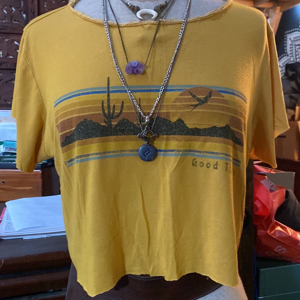 Yellow crop top